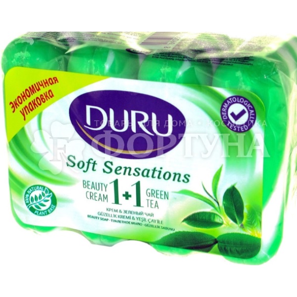 Туалетное мыло DURU Soft Sensations 4*80 г Зеленый чай