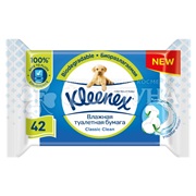 Туалетная бумага Kleenex 42 шт Classic Clean влажная