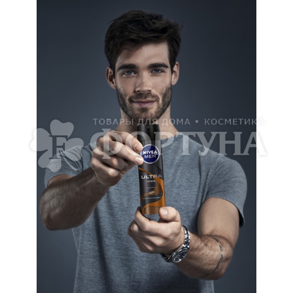 Дезодорант аэрозольный Nivea Men 150 мл Ultra Carbon