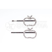 Невидимки для волос Di Valore 2 шт металлические сердце, зигзаг, яблоко