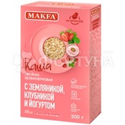 Каша быстрого приготовления MAKFA 200 г (5 пакетов*40г) с земляникой, клубникой и йогуртом