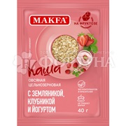 Каша быстрого приготовления MAKFA 40 г с земляникой, клубникой и йогуртом