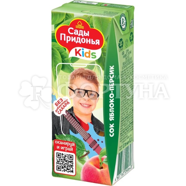 Сок Сады Придонья 0,2 л яблочно-персиковый с мякотью