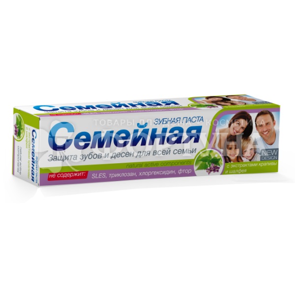 Зубная паста Семейная 124 г С экстрактом крапивы