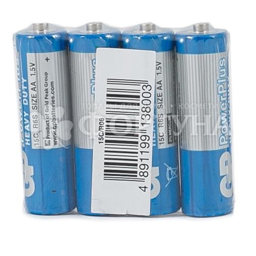 Батарейка GP PowerPlus 4 шт 15C AA солевые