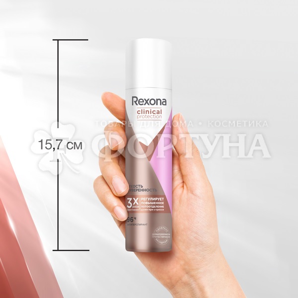 Дезодорант аэрозольный Rexona Clinical Protection 75 мл Сухость и уверенность