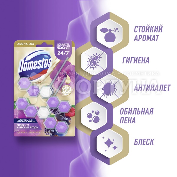 Чистящее средство Domestos Power 5 2*50 г Гибискус