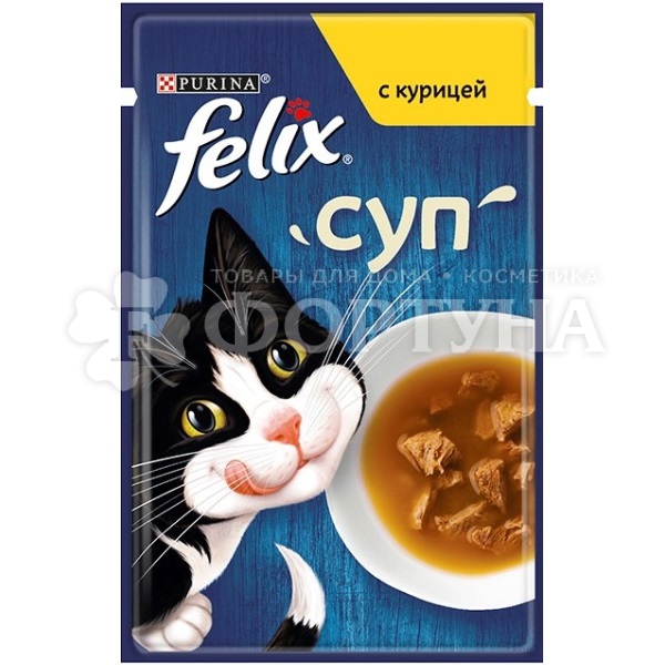 Корм для животных Felix Суп 48 г с курицей