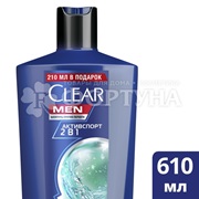 Шампунь Clear Men 610 мл 2в1 Активспорт
