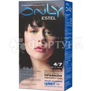 Гель-краска для волос Estel Only 4/7 Шатен коричневый. Кофе со льдом.
