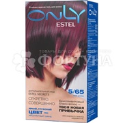 Гель-краска для волос Estel Only 5/65 Светлый шатен фиолетово-красный. Имя розы.