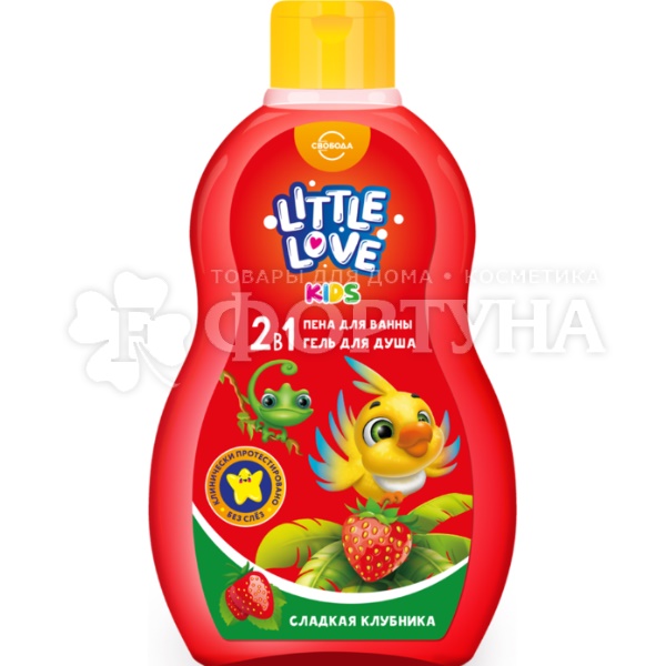 Пена для ванны+гель для душа Little Love 400 мл Клубника