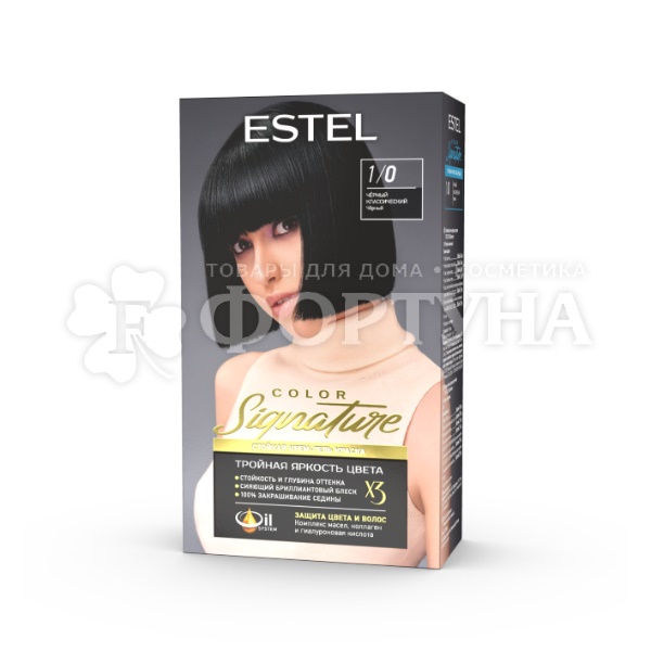 Крем-гель краска Estel Signature 1/0 Черный