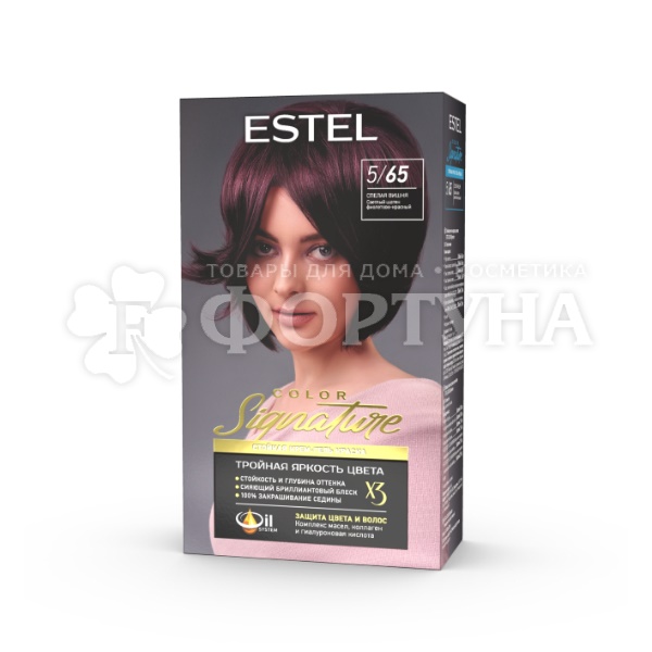 Крем-гель краска Estel Signature 5/65 Спелая вишня