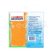 Салфетки ЭКОНОМ Smart 4 шт размер 30*30см микрофибра