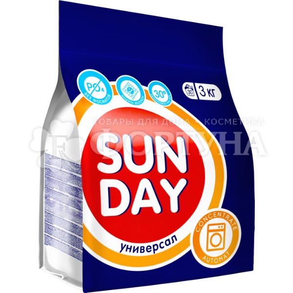 Стиральный порошок Sunday 3000 г Автомат Универсальный