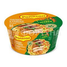 Лапша быстрого приготовления Роллтон 90 г Острая куриная