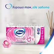 Туалетная бумага Zewa Deluxe 8 шт орхидея 3х - слойная
