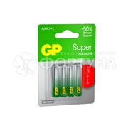 Батарейка GP Super Alkaline 3+1 шт 24A AA на блистере