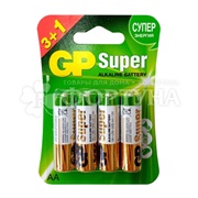 Батарейка GP Super Alkaline 3+1 шт 15A AA на блистере