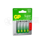 Батарейка GP Super Alkaline 3+1 шт 15A AA на блистере