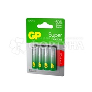 Батарейка GP Super Alkaline 3+1 шт 15A AA на блистере