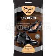 Салфетки влажные House Lux очищающие для обуви