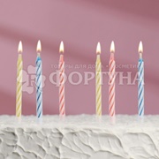Свечи Спираль для торта 10шт+10подставок