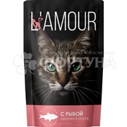 Корм для животных L'AMOUR 75 г с рыбой в соусе