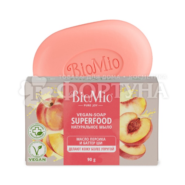 Туалетное мыло BioMio 90 г Персик и Ши