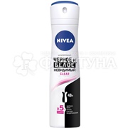 Дезодорант аэрозольный Nivea 150 мл Невидимая защита для черного и белого Clear
