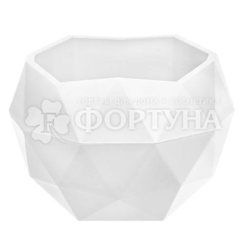 Кашпо 0,45 л Топаз цвет белый