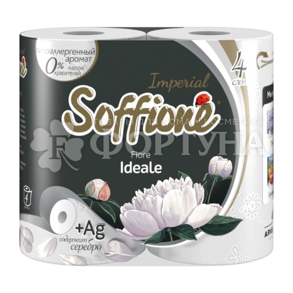 Туалетная бумага Soffione 4 шт 4х-слойная Fiore Ideale