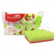 Губка для посуды Perfera 5 шт Fresh&Clear волна