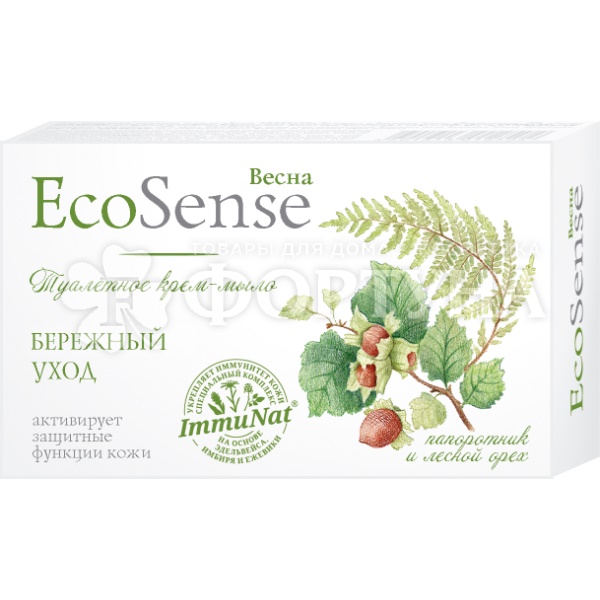 Туалетное мыло Весна Ecosense 90 г Папоротник и Лесной орех