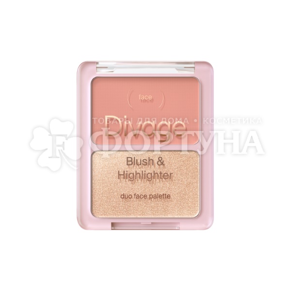 Палетка Divage для лица Blush&Highlighter 01