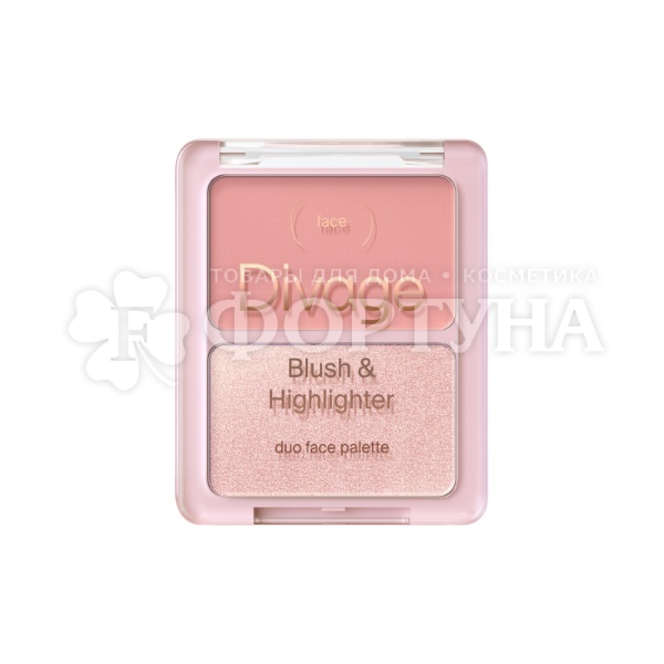 Палетка Divage для лица Blush&Highlighter 02