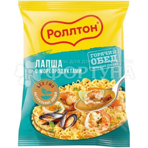 Вермишель быстрого приготовления Роллтон 85 г Яичная с морепродуктами