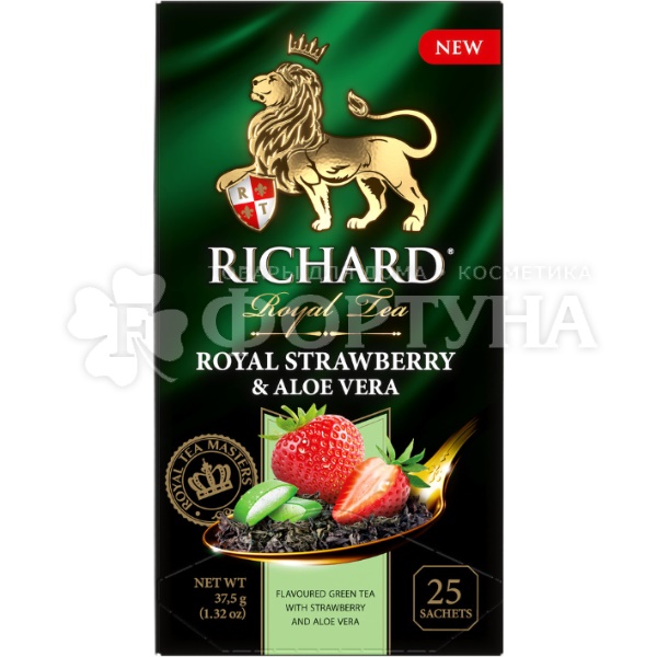 Чай Richard 25 пакетов Royal Strawberry & Aloe Vera