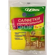 Салфетки INSULA 3 шт для уборки универсальные вискозные