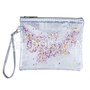 Косметичка Lukky с пайетками кристалликами размер 19*15см