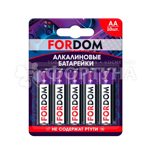 Батарейка FORDOM 10 шт AA/LR6