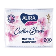 Ватные палочки AURA 200 шт пакет