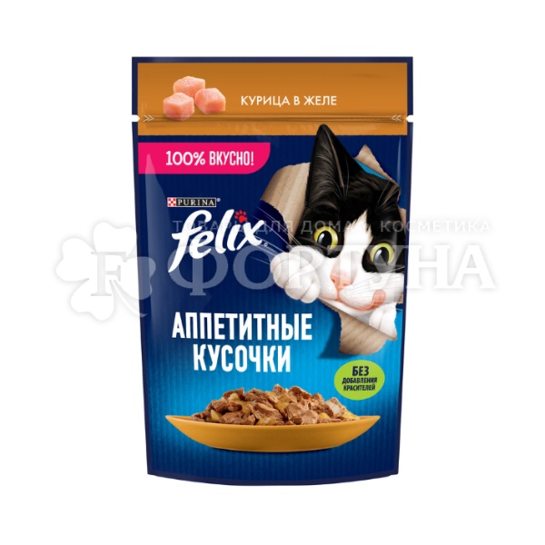 Корм для животных Felix 75 г с курицей в желе