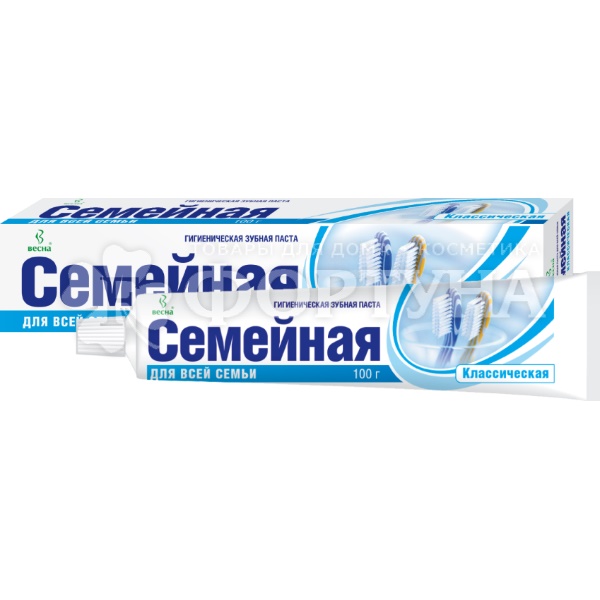 Зубная паста Семейная 100 г Классическая в футляре купить в интернет ...