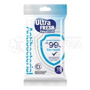 Салфетки влажные Ultra Fresh Premium 15 шт Антибактериальные