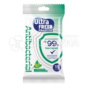 Салфетки влажные Ultra Fresh Premium 15 шт Антибактериальные
