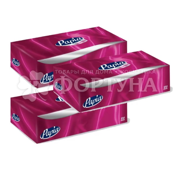 Салфетки Papia 100 шт 2х-слойные