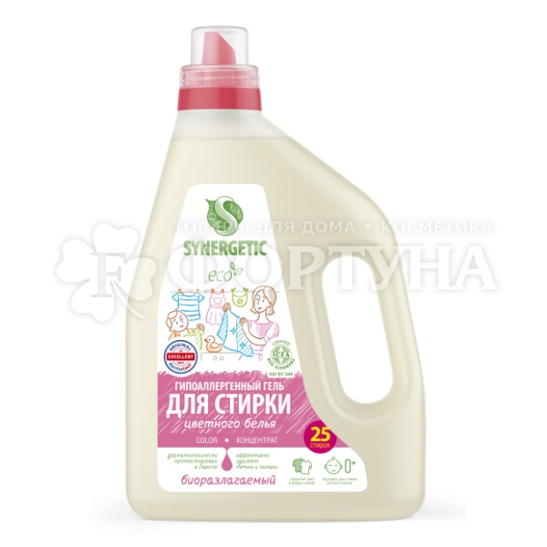 Гель для стирки SYNERGETIC 1500 мл COLOR