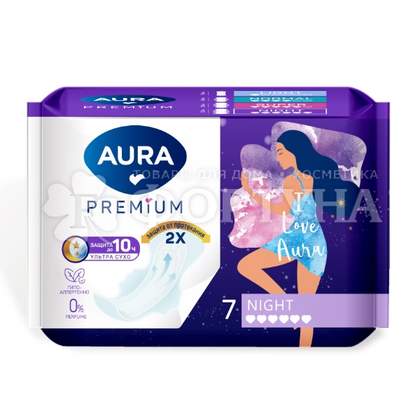 Прокладки AURA 7 шт Premium Night критические